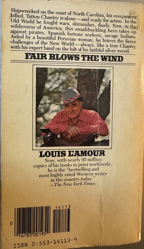 Fair Blows the Wind by Louis L'Amour ~ Bantam Historical Novel paperback 1980 - Picture 2 of 3