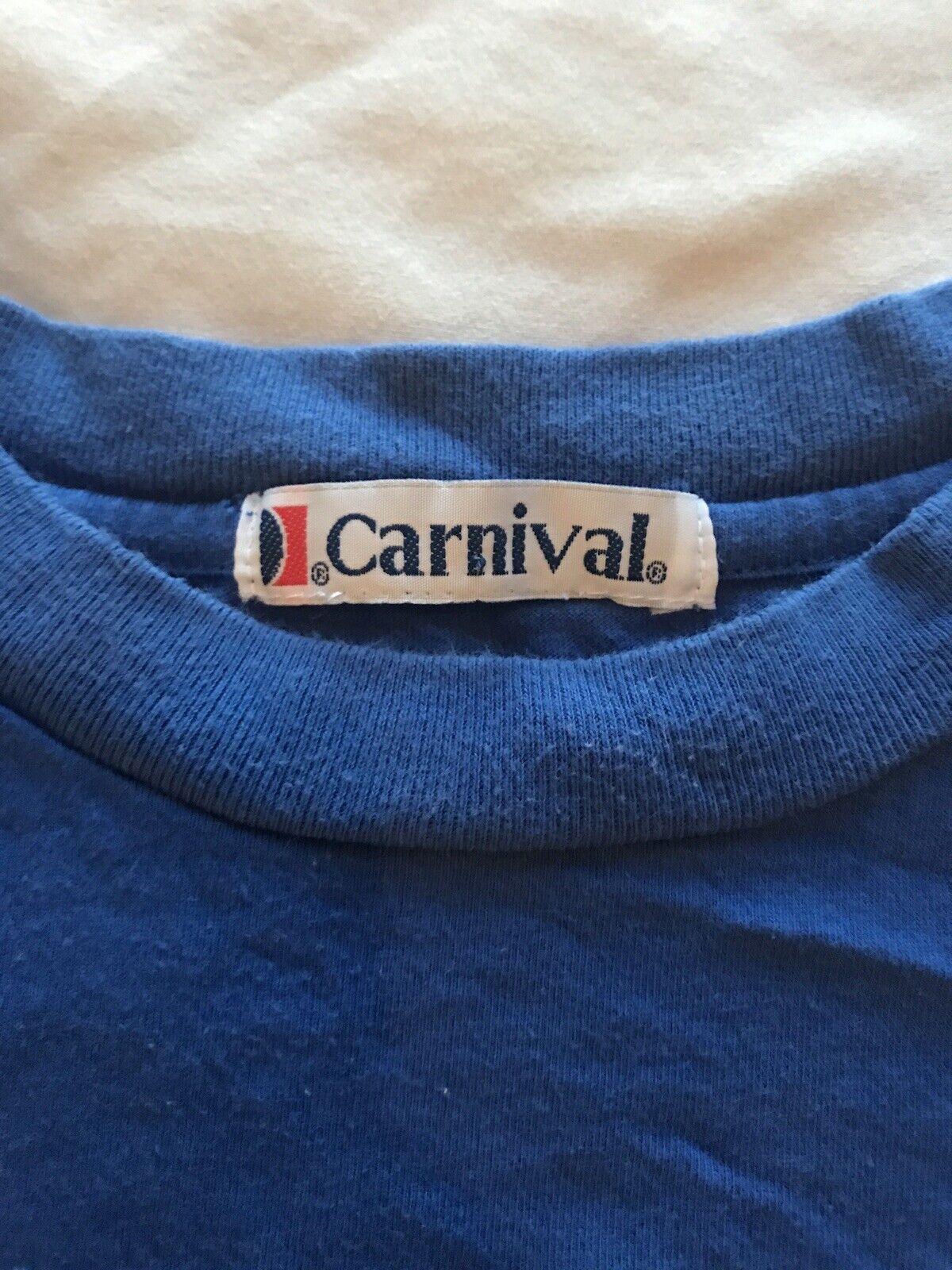 Vintage Carnival Cruise Blue Men's T-Shirt Embroi… - image 2