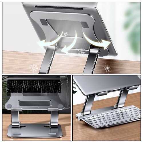 Laptop Stand Office Computer Heat Dissipation Aluminum Alloy Folding Foldable - Afbeelding 9 van 12
