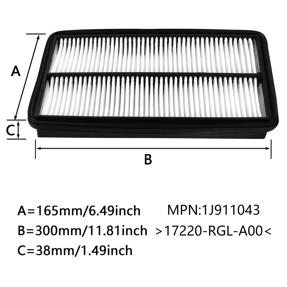 FILTRO DE AIRE DEL MOTOR PARA HONDA ODYSSEY 2005-2010 2009-2015 PILOTO CA10013 ACURA MDX! Foto 3 de 4