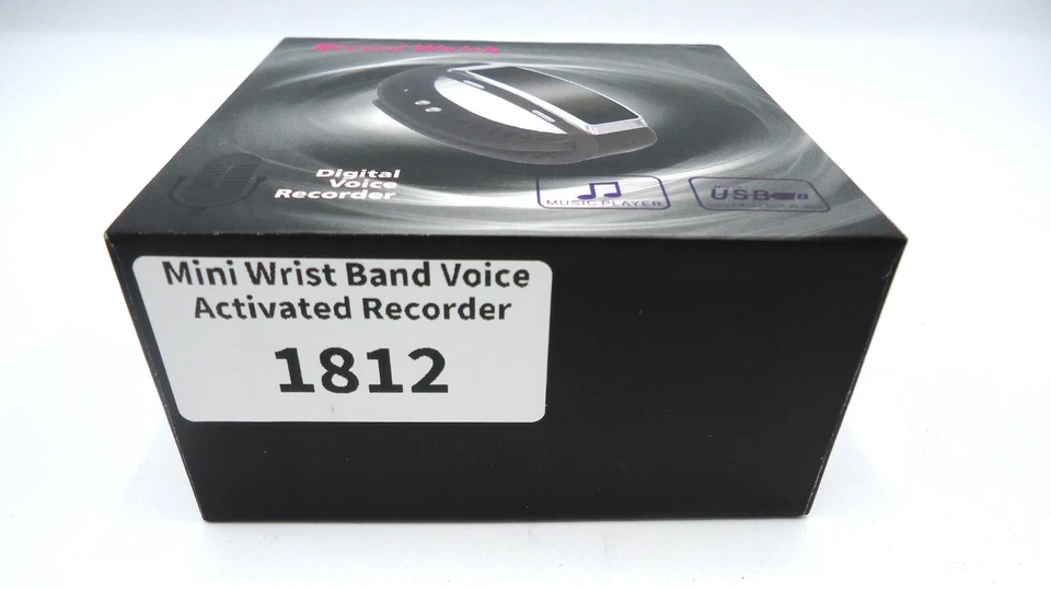 48 HR 4GB Voice Activated Digital Voice Wrist Recorder MP3 Player TESTED WORKS - Image 2 of 4