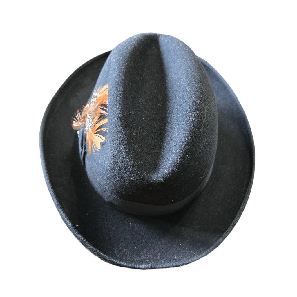 Stetson Selby Fur Wool Fedora Hat Felt Centerdent Made In USA SZ