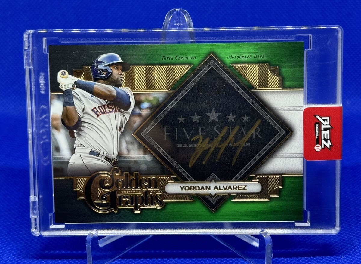 2022 Topps Five Star Yordan Alvarez Golden Graphs Auto Green /15 