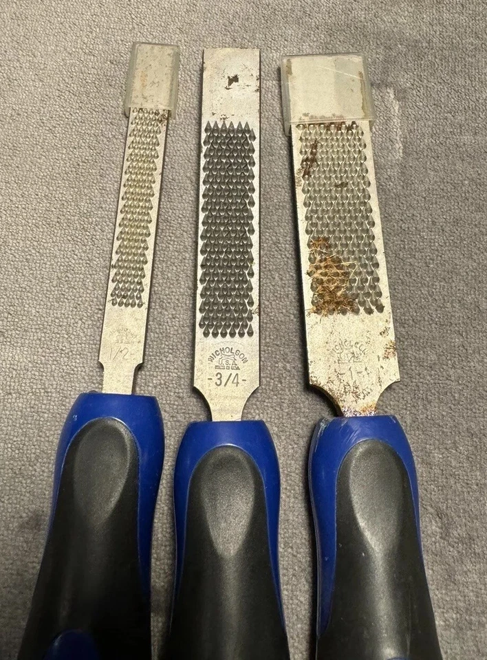 3 NICHOLSON Heavy Duty Rasps 1” 3/4” 1/2” - Image 4 of 4