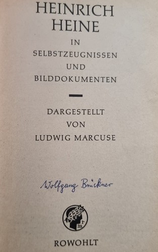 TB rowohlts monographien: Heinrich Heine in Selbstzeugnissen und Bilddokumenten - Imagen 4 de 24