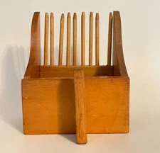 Vintage All Wood Berry Picker Harvester 5.75" Primitive w/ Wood Handle