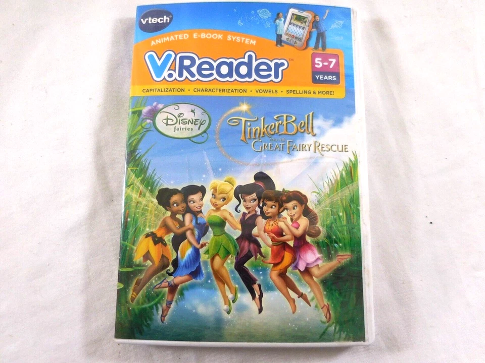 VTech V.Reader 2011 Tinkerbell & the Great Fairy Rescue Cartridge Girls Ages 5-7 - Image 2 of 4