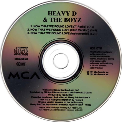 Heavy D. & The Boyz - Now That We Found Love (CD, Single) (Very Good (VG)) - 341 - Bild 5 von 5