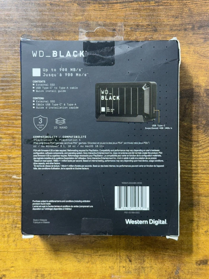 WD BLACK D30 500GB SSD, USB-C, External Solid State Drive - Black... - Image 4 of 4