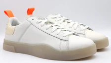 Diesel Men's S-Clever Low-Sneakers Star White/Fluo Peach US Mens Size 12.5