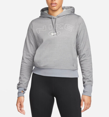 Nike Women Therma-FIT One Carbon Heather Graphic Hoodie (FB5222-091)  S/M/L/XL/XX
