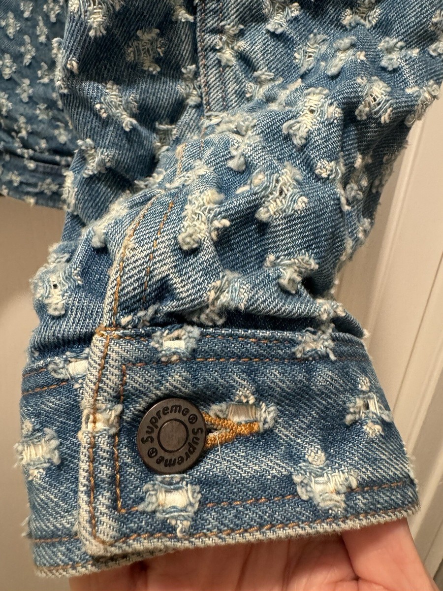 Supreme Hole Punch Denim Trucker Jacket size XL | eBay