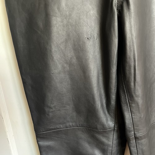 TOPSHOP 100% Real Leather Jumpsuit Spaghetti Strap Pockets US 12 NWT $320 - Picture 11 of 12