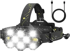 Victoper+Headlamp+Rechargeable,+22000+Lumen+Bright+10+Leds+Head+Lamp,+8+2