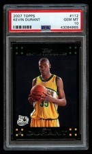 2007-08 Topps Kevin Durant Rookie #112 PSA 10 RC Tough Gem Mint Black Border 💎