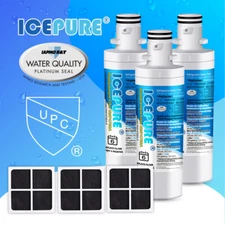 Fit For LG LT1000P LFXS26596S AGF80300704 ADQ74793501 Water Air Filter 3 Pack