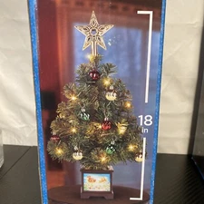 Holiday Style 18" pre-lite tree lighted base 45 tips 14 warm white LED lights