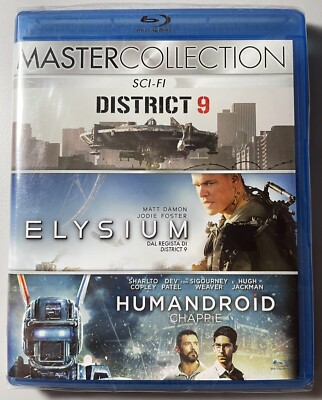 MASTER COLLECTION - SCI-FI - DISTRICT 9 - ELYSIUM - HUMANDROID - 3 BLU RAY FILME!