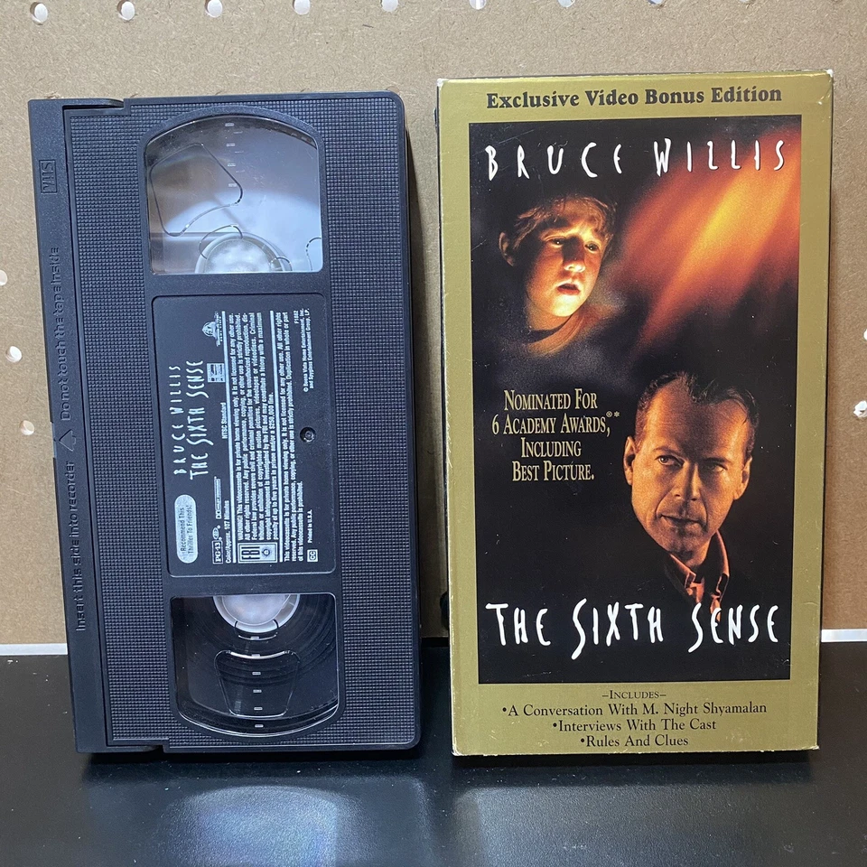 The Sixth Sense VHS 2000 Bonus Edition Bruce Willis Foto 4 de 4