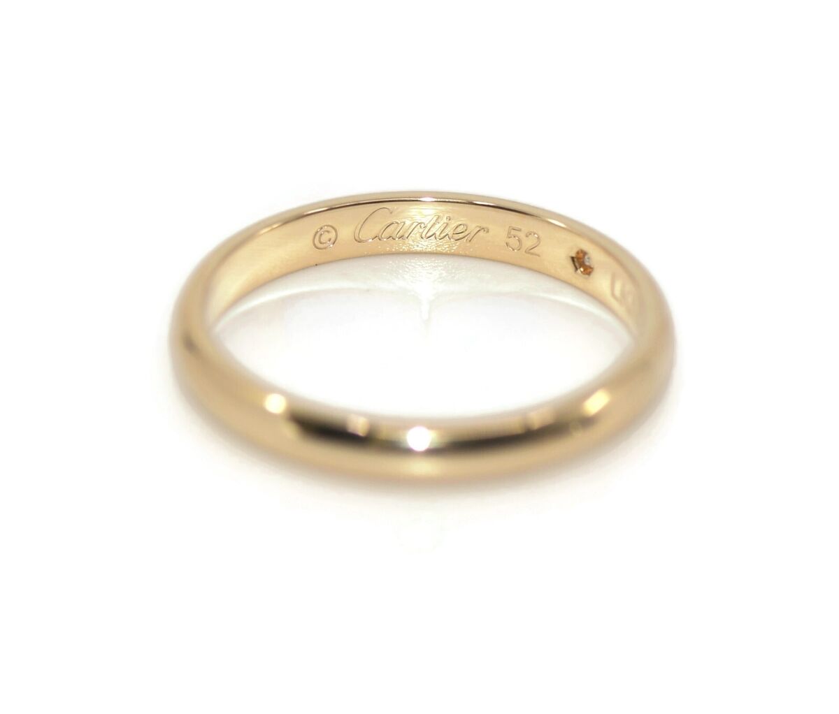 Cartier 1895 18K Yellow Gold Diamond Wedding Band Ring Size Cartier 1895 18K Yellow Gold Diamond Wedding Band Ring Size