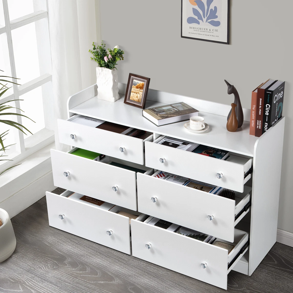 Tv on chest of 2024 drawers in bedroom