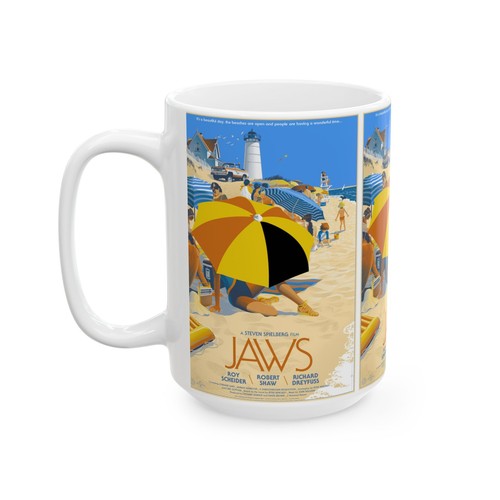 Póster de película Tiburón vintage retro rara taza de café - ventilador de película perfecto - Imagen 4 de 9