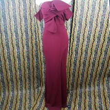 fashion nova reception off shoulder wine long dress Size Small