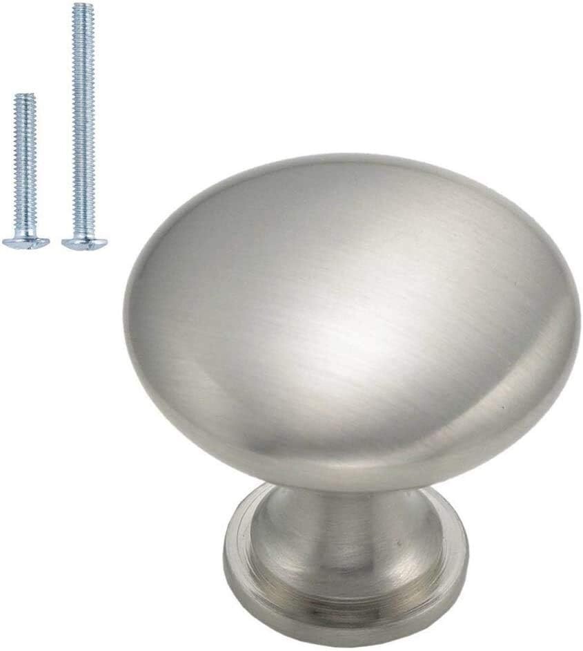 Brushed Nickel Cabinet Knobs Set of 30 - Stylish Upgrade for Cabinets & Drawers