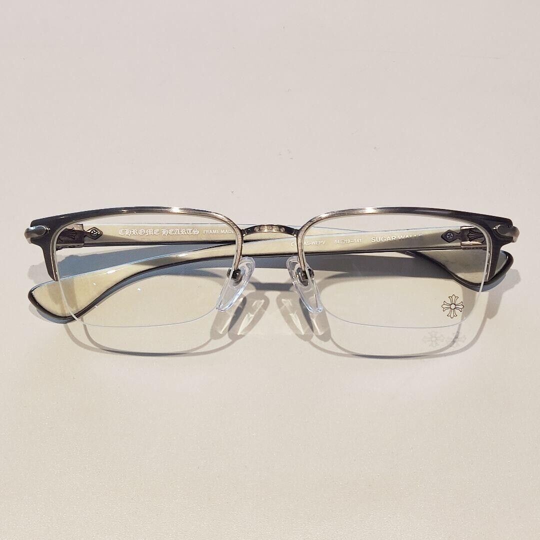 Chrome Hearts SUGAR WALLS Antique Silver/WEPV Eyeglasses 54 Chrome Hearts SUGAR WALLS Antique Silver/WEPV Eyeglasses 54