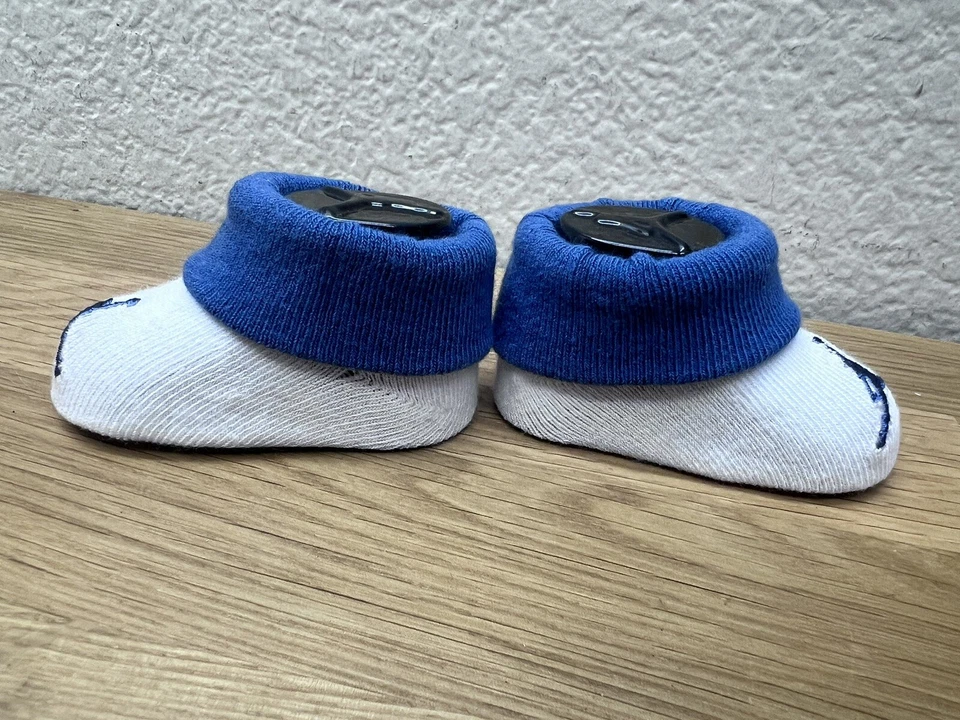 Nike Air Jordan Baby Booties Size 0-6 Months Blue White Jumpman NOB No Packaging - Image 3 of 4