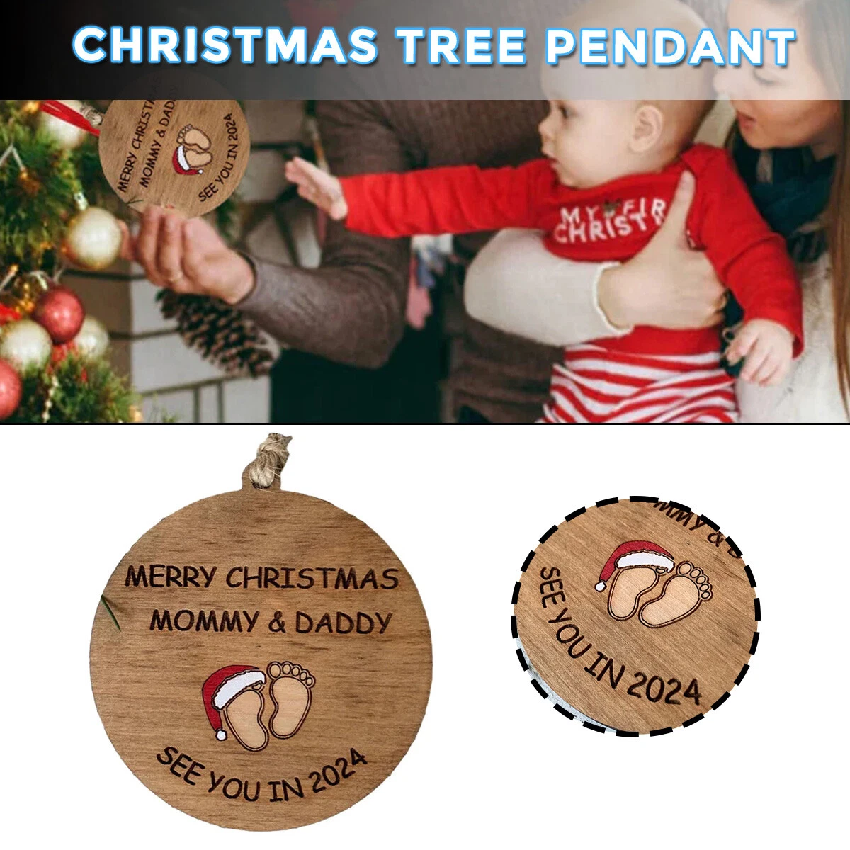 Expecting baby store ornament