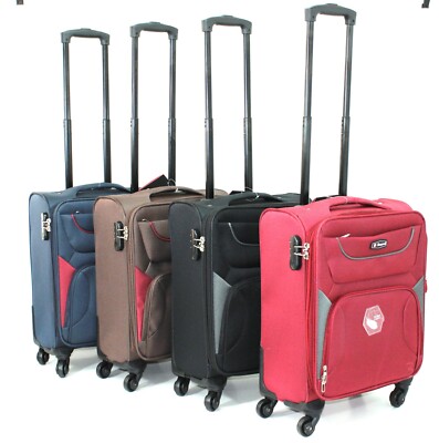 Trolley Bagaglio A Mano Leggero Hodall (Eazyroll) - 56x40x22 Cm, Espandibile, 4 Ruote, ABS