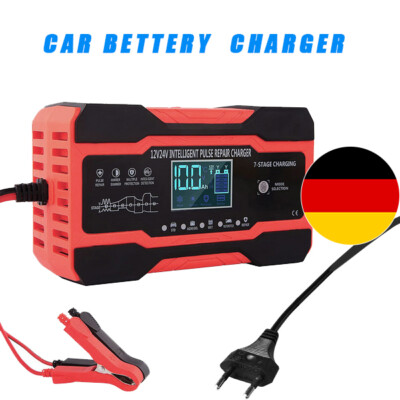 10A Smart Battery Charger with Pulse Repair Car Motorcycle 12V/24V Applications