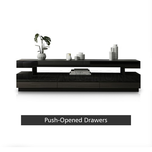 Modern TV Stand Entertainment Side Unit 2 Doors Wooden Storage Cabinet Furniture - Picture 51 of 84