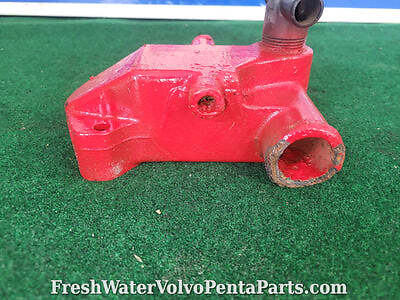 Volvo Penta V6 4.3L thermostat housing 855470 top Tee for risers - Picture 4 of 8