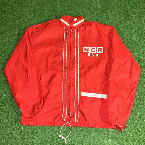 VTG 80s NCR RSD Company Jacket - Mens Size Small S - Red - product listing photo