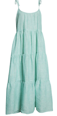 green emerald velvet dress CROSS-STRAP LIME GREEN LINEN DRESS main image 1