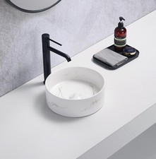 Bathroom Cloakroom Countertop Wash Basin Sink For Vanity White Grey Black Modern