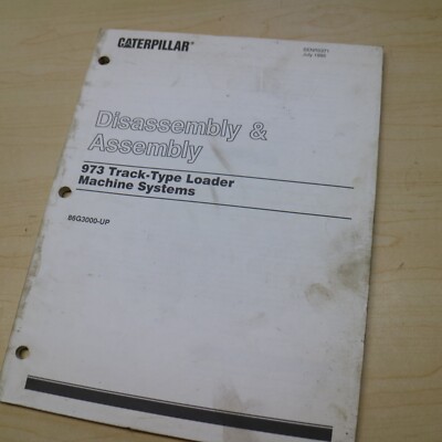 CAT 973 Crawler Track Loader MACHINE SYSTEMS Service Shop DISASSEMBLY Manual 86G