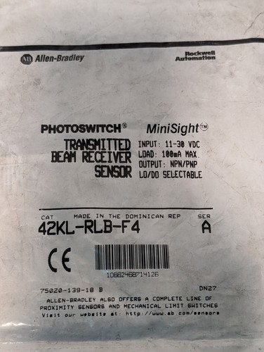 NEW Allen Bradley 42KL-RLB-F4 MiniSight Photo Switch Ser. A, 11-30VDC, Free Ship - 第 1/5 張圖片