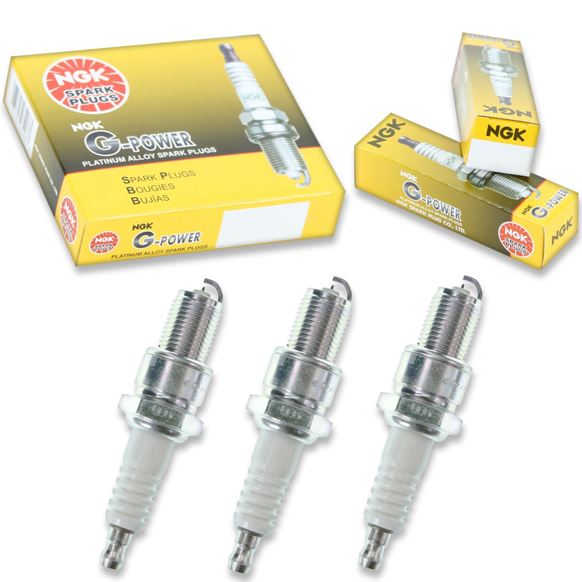 3 pcs NGK G-Power Spark Plugs for 1989-1997 Geo Metro 1.0L L3 - Engine Kit sf