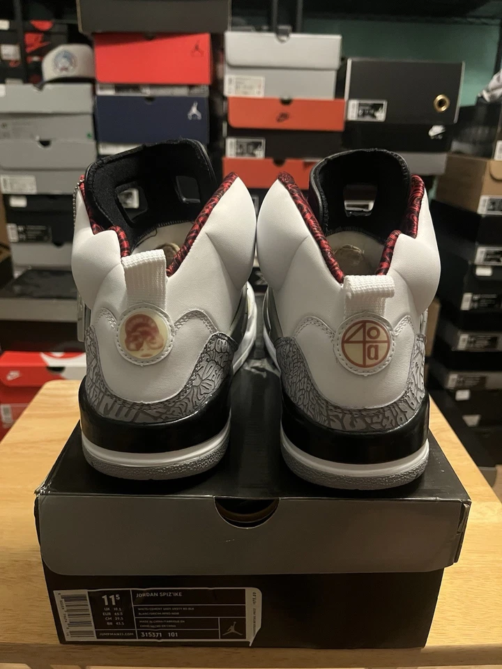 Size 11.5 - Air Jordan Spizike Cement Grey NIB Rare New Spiz’Ike White Cement - Image 4 of 4