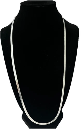 VETEMENTS Collana a spina di pesce moda tono argento