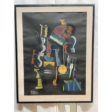 PAUL NABB Original Painting Mid-Century Modern