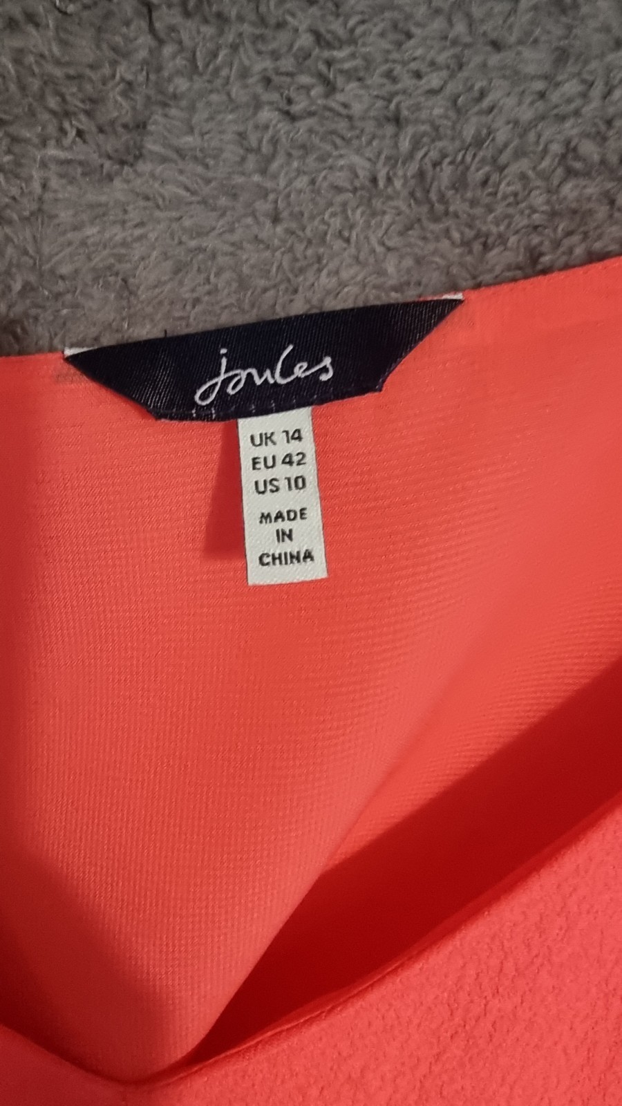 Joules Kyra Vest Top Poppy Coral V Neck Lightweight Summer Strappy Size 14 image 3