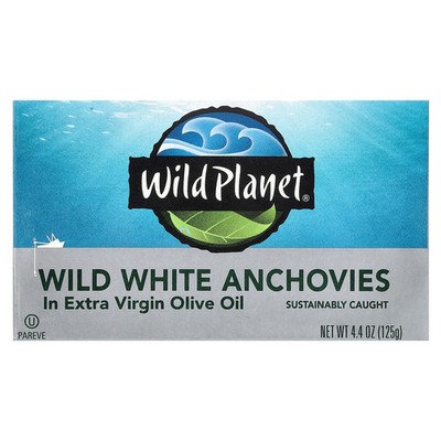 Wild White Anchovies In Extra Virgin Olive Oil, 4.4 oz (125 g)