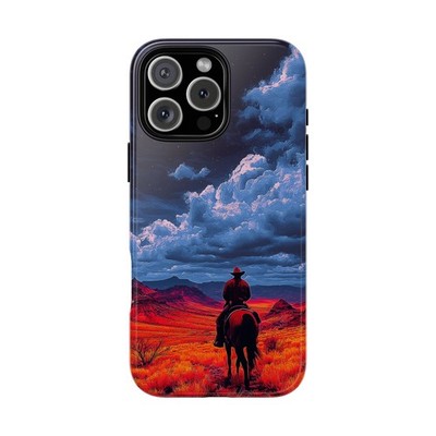 Phone Ink - iPhone | Galaxy | Pixel Case - Cowboy Desert Night Storm