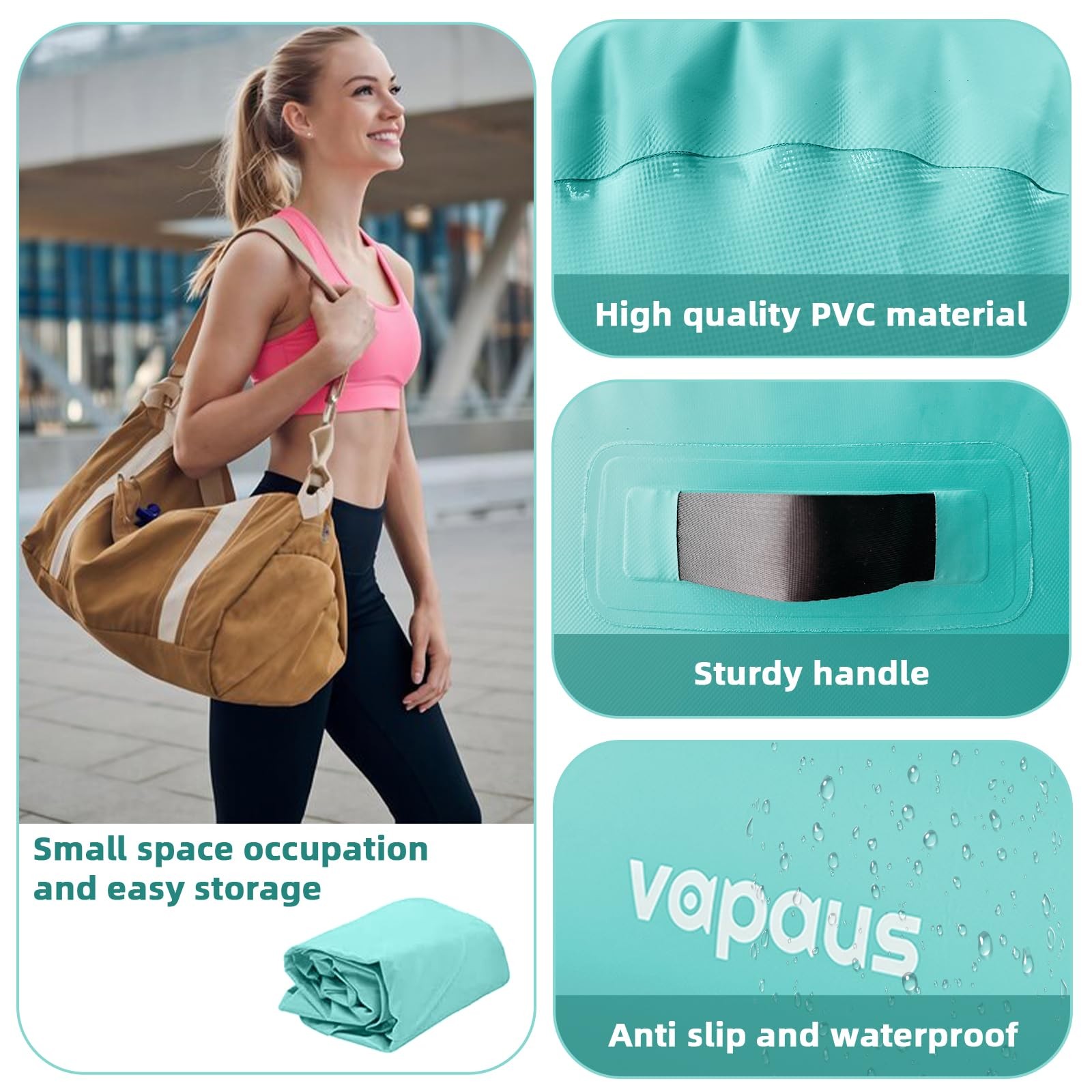 Gymnastics Air Barrel Inflatable Tumbling Roller Mat Back Handspring Trainer ...