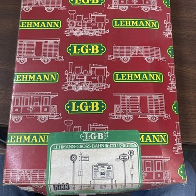 LGB Lehmann Gross Bahn 5033 Railroad Signs Platform Accessory Kit Complete Set