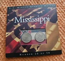 Mississippi- 2002 P D State Quarters - #20 of 50 - Coins of America